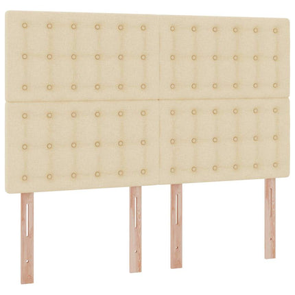 Seng med opbevaring og madras Creme 140 x 190 cm Stof