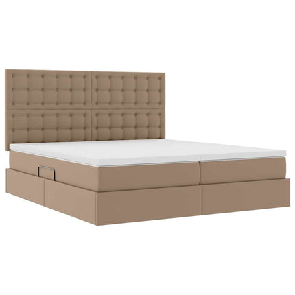Seng med opbevaring og madras Cappuccino 180 x 200 cm