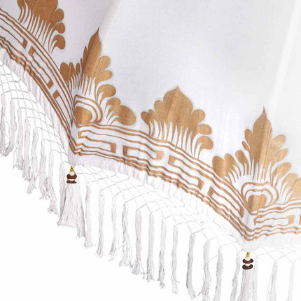 Balinesisk parasol med base Creme 185 x 185 x 260 cm