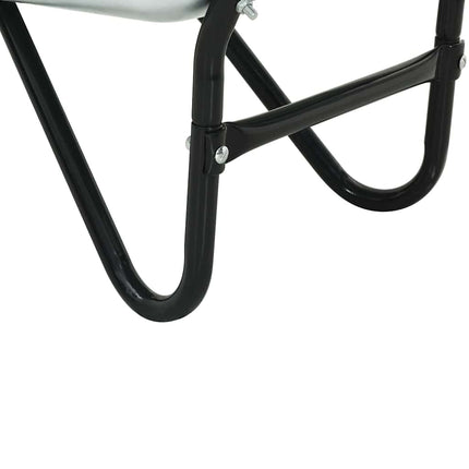 Skubbevogn Sølv og Sort 133 x 62,5 x 58 cm Stål