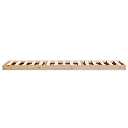 Gulv seng ramme Naturfarvet 90 x 210 cm Massiv fyrretræ
