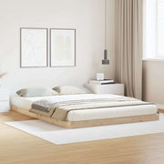 Gulv seng ramme Naturfarvet 140 x 210 cm Massiv fyrretræ