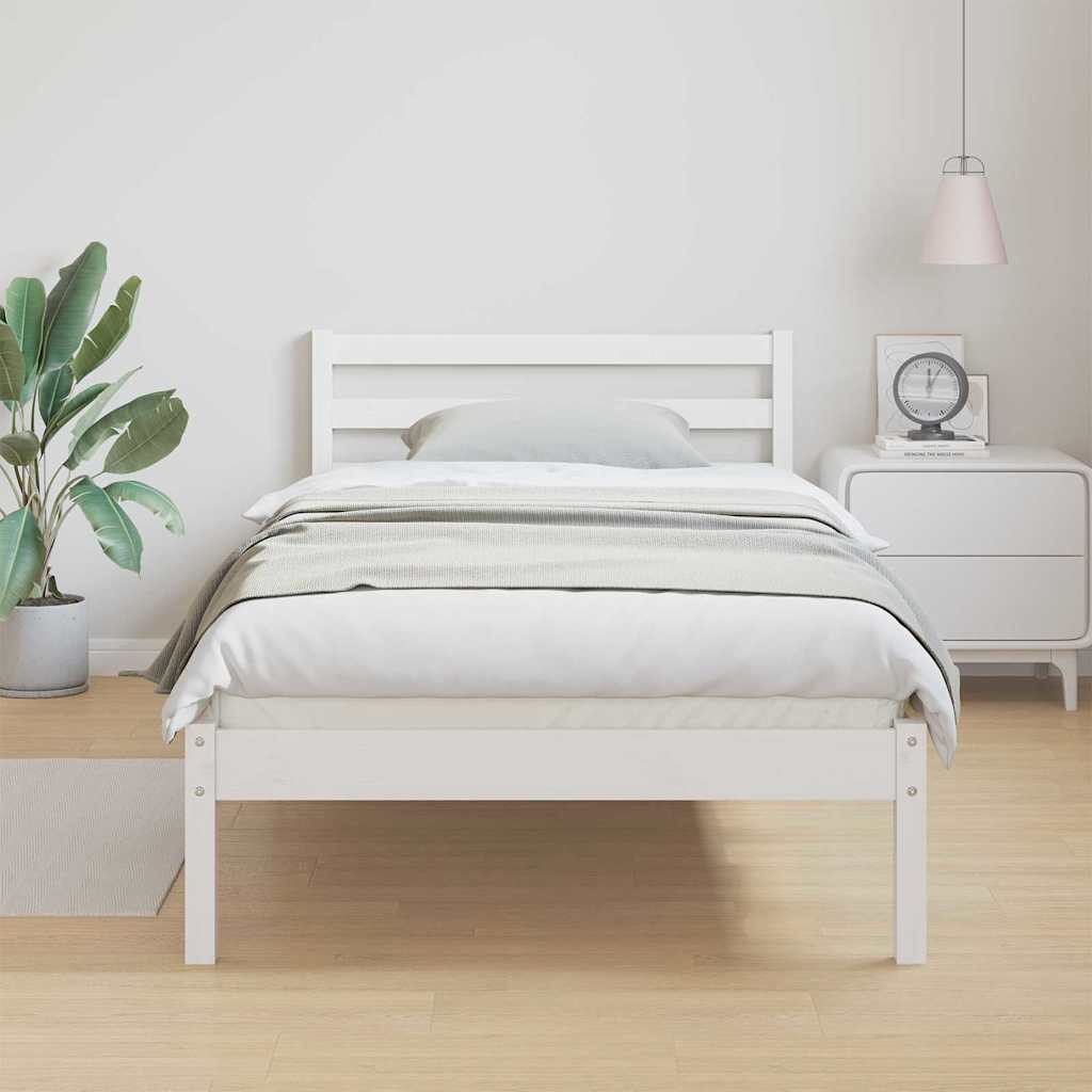 Sengestel Hvid 215,5 x 85,5 x 69,5 cm Massivt fyrretræ