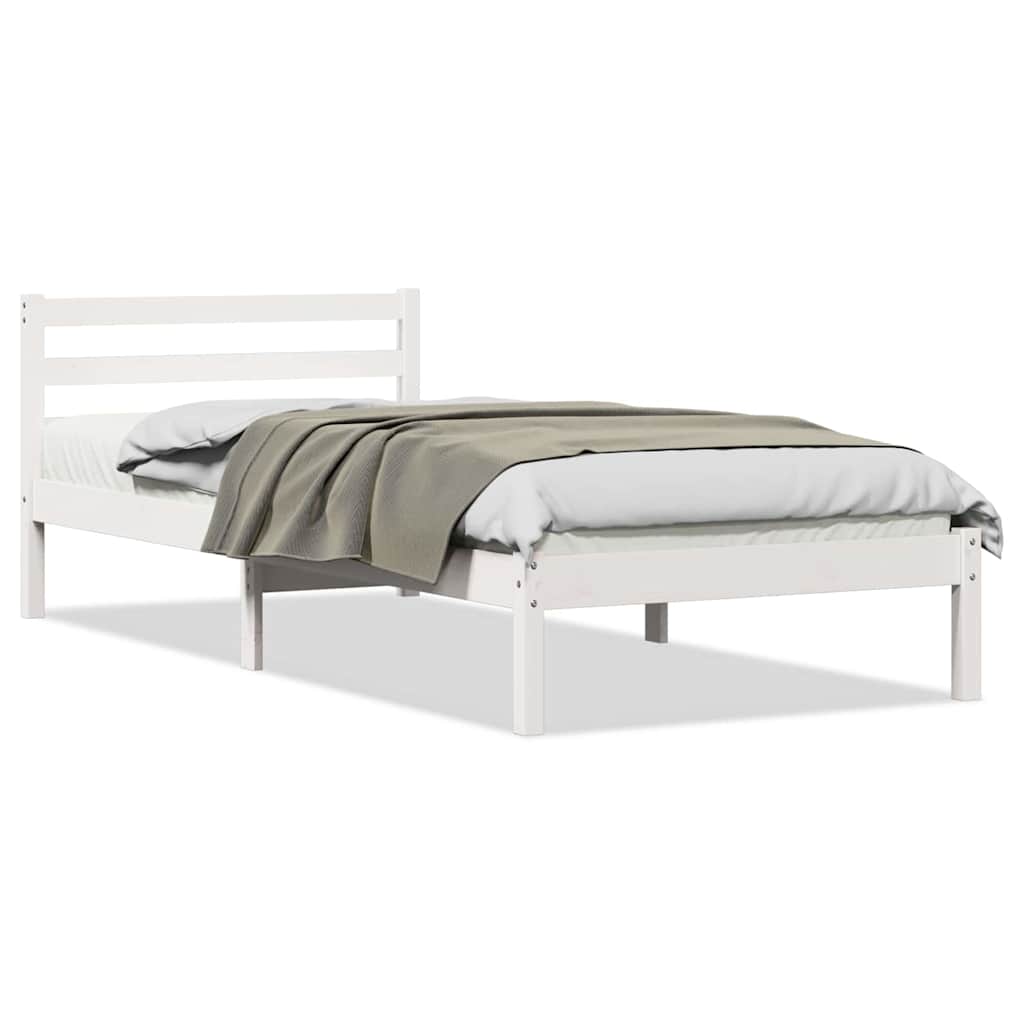 Sengestel Hvid 215,5 x 85,5 x 69,5 cm Massivt fyrretræ