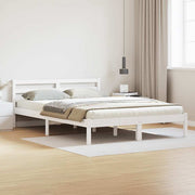Sengestel Hvid 215,5 x 165,5 x 69,5 cm Massivt fyrretræ