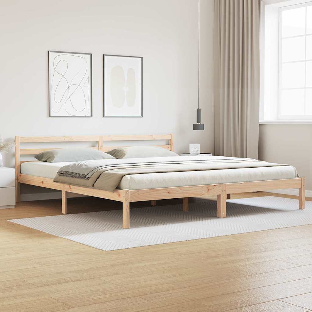 Sengestel Brun 215,5 x 205,5 x 69,5 cm Massivt fyrretræ