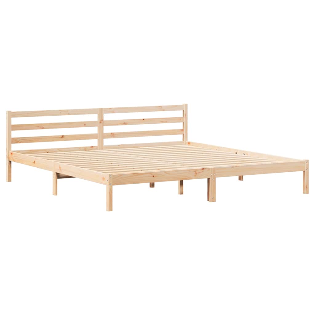 Sengestel Brun 215,5 x 205,5 x 69,5 cm Massivt fyrretræ