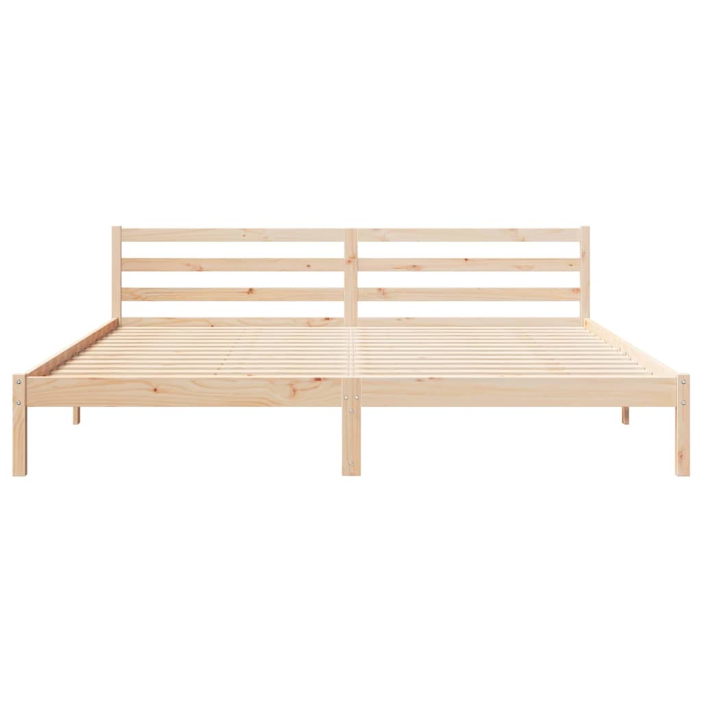 Sengestel Brun 215,5 x 205,5 x 69,5 cm Massivt fyrretræ