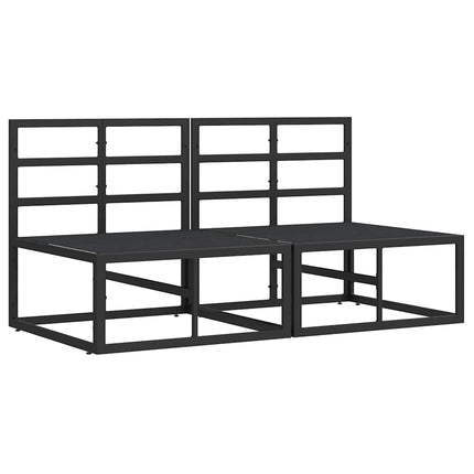 Udendørs Møbler 2 Stk Sort og Anthracit 70 x 71,5 x 71 cm Metal