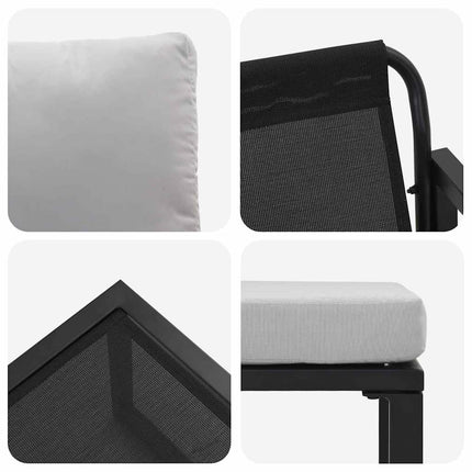 Havemøbler 4 pcs 2-Antal sæder Lysegrå Polyester