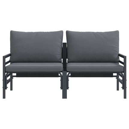 Udendørs Møbler med pude 2 Stk Antracit 80 x 80 x 71 cm Stål