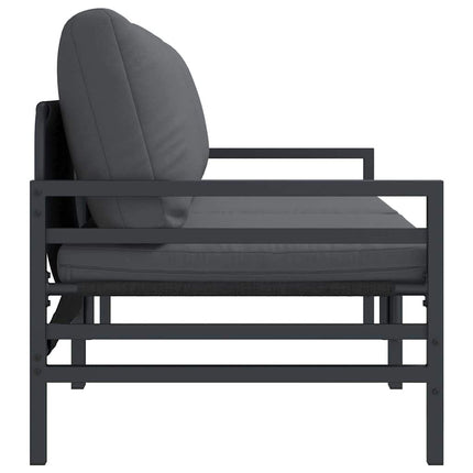 Udendørs Møbler med pude 2 Stk Antracit 80 x 80 x 71 cm Stål