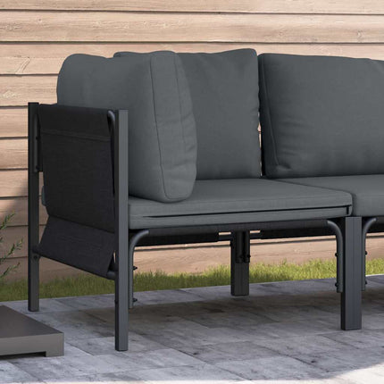Udendørs Møbler med pude med pude Antracit 80 x 80 x 71 cm Stål