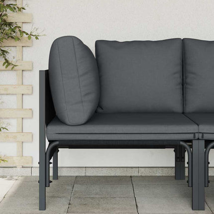 Udendørs Møbler med pude med pude Antracit 80 x 80 x 71 cm Stål