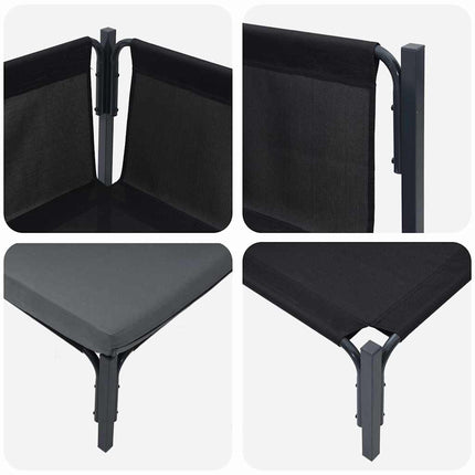 Udendørs Møbler med pude 2 Stk Antracit 80 x 80 x 71 cm Stål