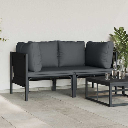 Udendørs Møbler med pude 2 Stk Antracit 80 x 80 x 71 cm Stål