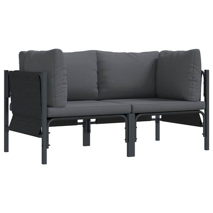Udendørs Møbler med pude 2 Stk Antracit 80 x 80 x 71 cm Stål