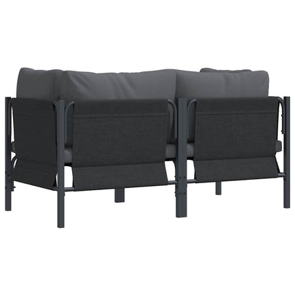 Udendørs Møbler med pude 2 Stk Antracit 80 x 80 x 71 cm Stål
