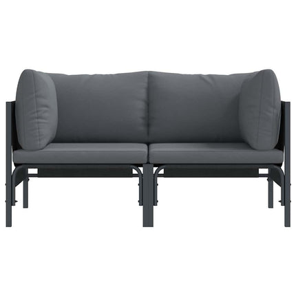 Udendørs Møbler med pude 2 Stk Antracit 80 x 80 x 71 cm Stål