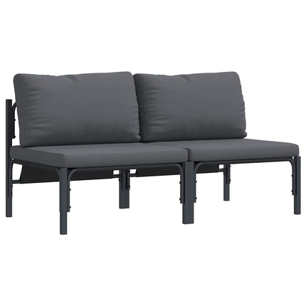 Udendørs Møbler med pude 2 Stk Antracit 80 x 80 x 71 cm Stål