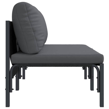 Udendørs Møbler med pude 2 Stk Antracit 80 x 80 x 71 cm Stål