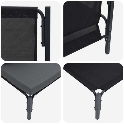Udendørs Møbler med pude 3 Stk Antracit 80 x 80 x 71 cm Stål