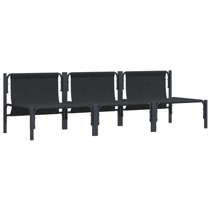 Udendørs Møbler med pude 3 Stk Antracit 80 x 80 x 71 cm Stål