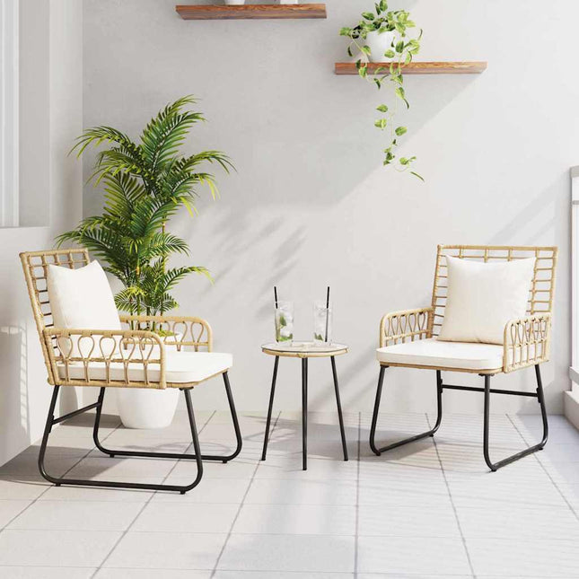 Have Spisebordssæt 3 stk. Brun og Creme polyrattan