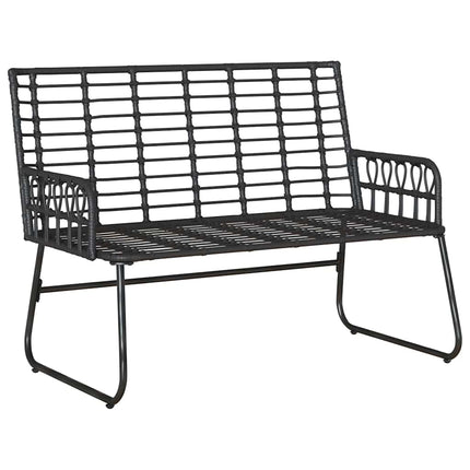 Havebænk Sort og Anthracit polyrattan