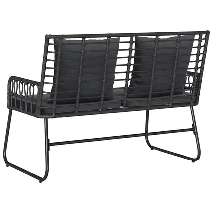 Havebænk Sort og Anthracit polyrattan