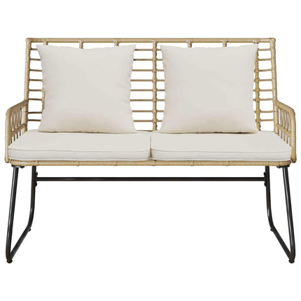 Havebænk Brun og Creme polyrattan