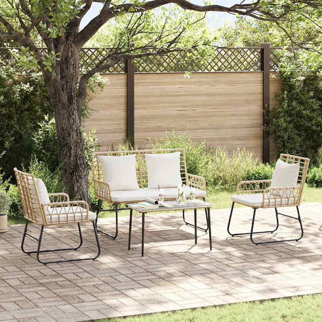 Have Spisebordssæt 3 stk. Brun og Creme polyrattan