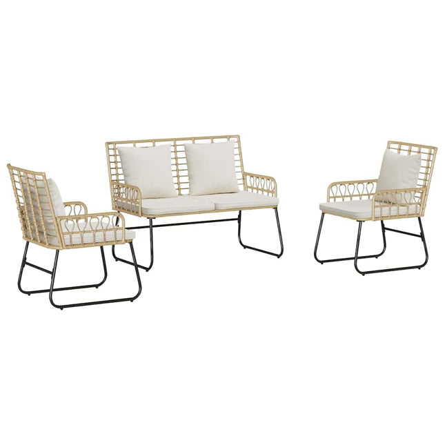 Have Spisebordssæt 3 stk. Brun og Creme polyrattan