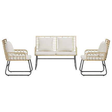 Have Spisebordssæt 3 stk. Brun og Creme polyrattan