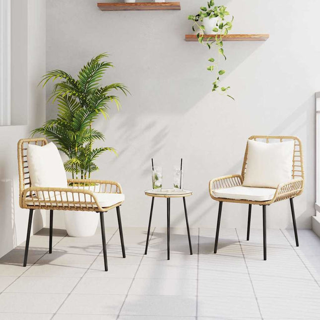 Have Spisebordssæt 3 stk. Brun og Creme polyrattan