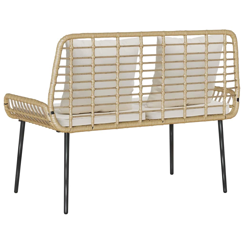Havebænk Brun og Creme polyrattan