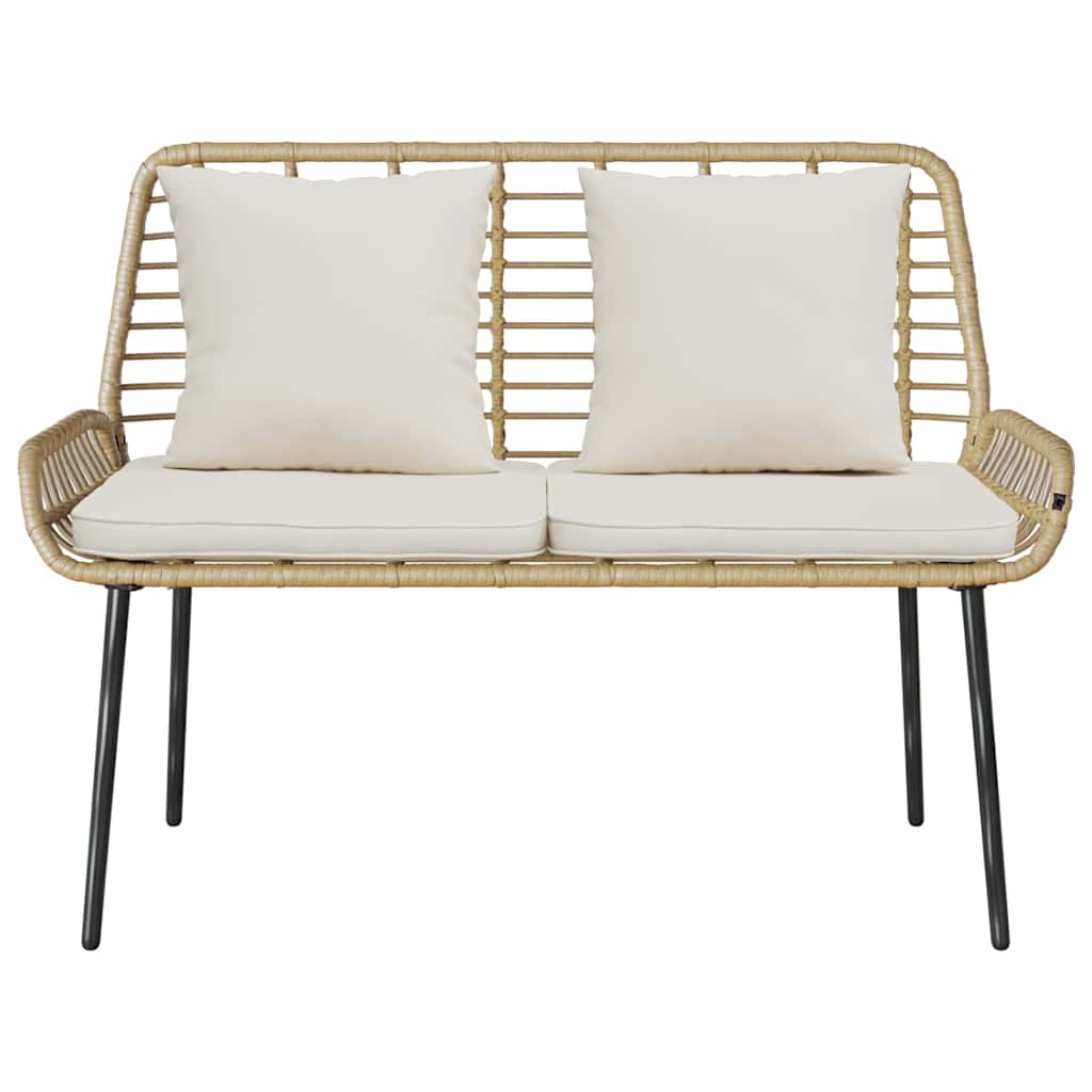 Havebænk Brun og Creme polyrattan