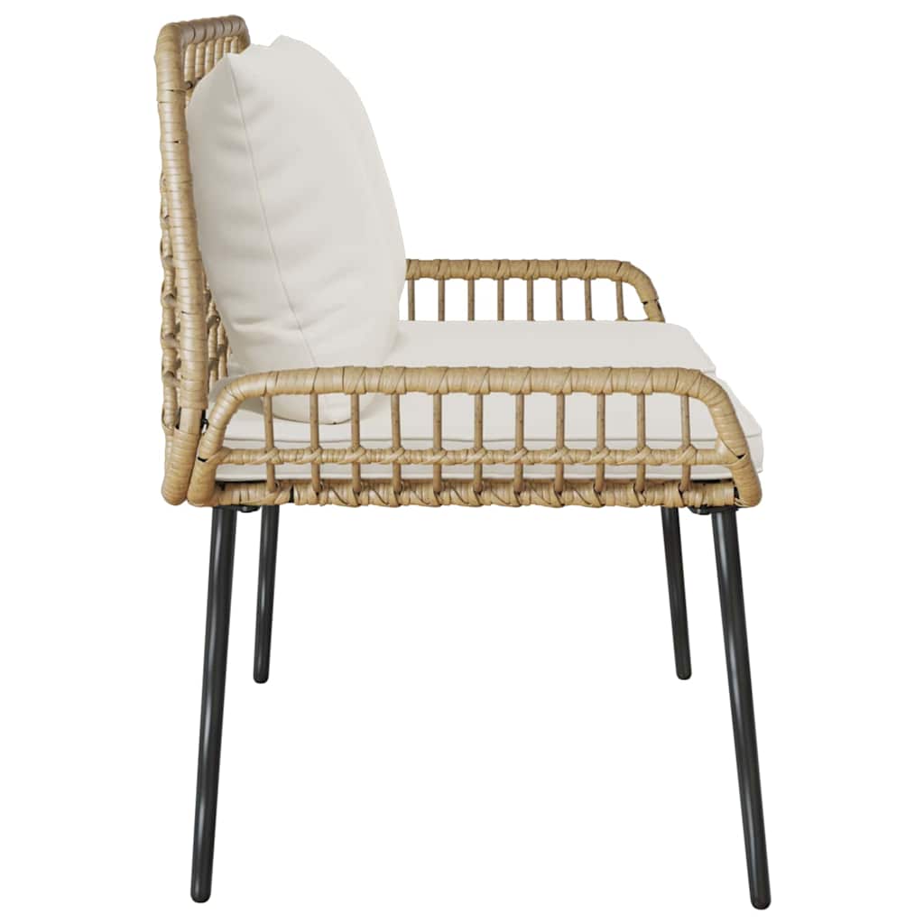 Havebænk Brun og Creme polyrattan