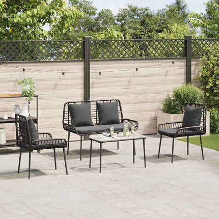 Have Spisebordssæt 3 pcs Sort og Anthracit polyrattan