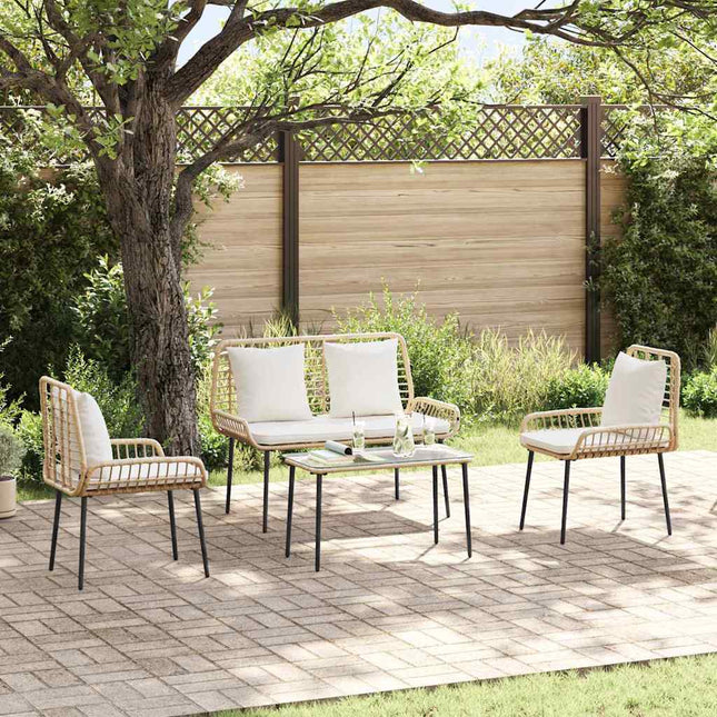 Have Spisebordssæt 3 stk. Brun og Creme polyrattan