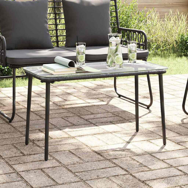 Havemøbel Bord Sort 80 x 40 x 45 cm polyrattan