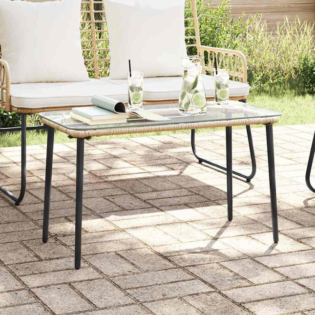Havemøbel Bord Naturfarvet 80 x 40 x 45 cm polyrattan