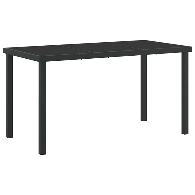 Havemøbel Bord Sort 140 x 70 x 73 cm Metal