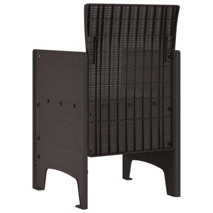 Have Stol med pude 2 pcs Brun 53 x 49 x 85 cm Polypropylen