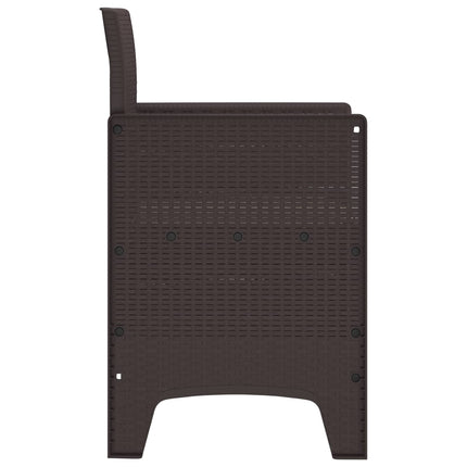 Have Stol med pude 2 pcs Brun 53 x 49 x 85 cm Polypropylen