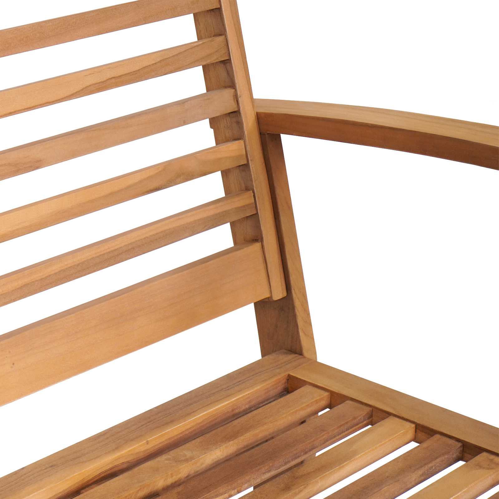 Havesofa Sæt 4 pcs Naturfarvet Massiv Teaktræ