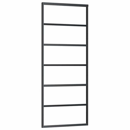 skydedør med hardwaresæt 76x205 cm ESG glas sort