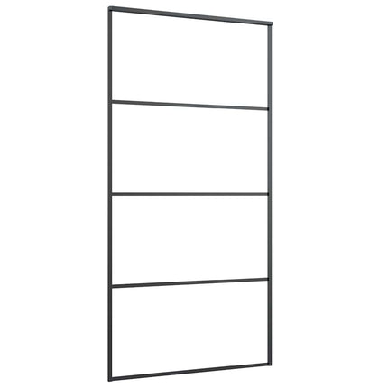 skydedør med hardwaresæt 102,5x205 cm ESG glas sort