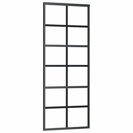 skydedør med hardwaresæt 76x205 cm ESG glas sort
