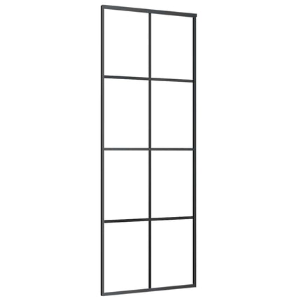 skydedør med hardwaresæt 76x205 cm ESG glas sort